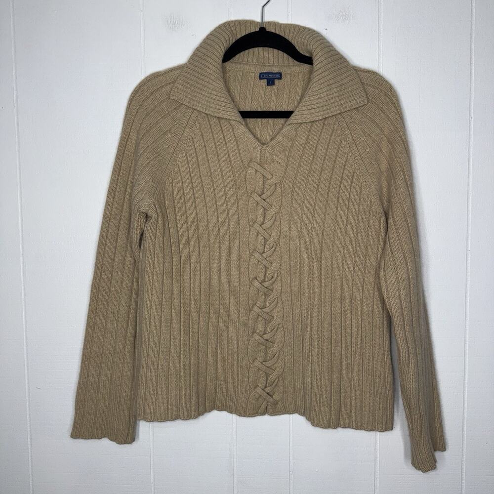 J. McLaughlin Women’s Wool Angora Sweater Tan Size Large